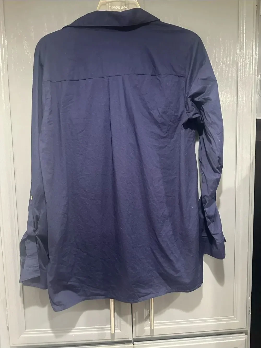 Michael Kors Navy Top with Gold MK Zipper M